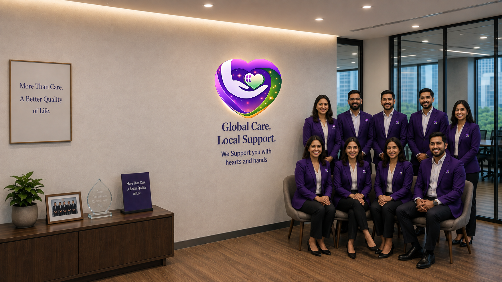 KB7 CARE support team with an older person